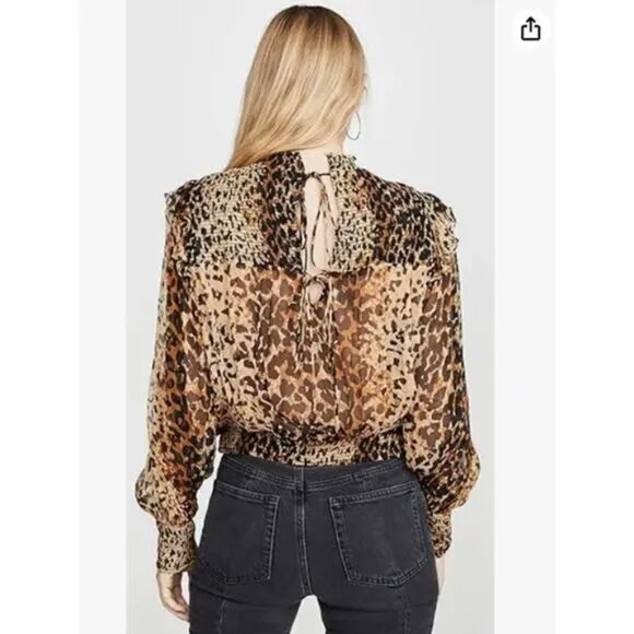Free People Roma Animal-Print Top S - Picture 5 of 16